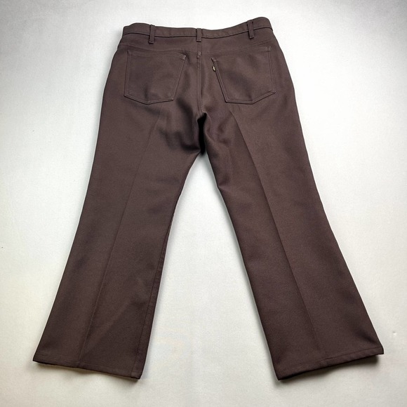 Vintage Levis Sta-Prest Pants Mens 36 Brown Straight Dress Slacks Made USA 90s - Picture 4 of 15